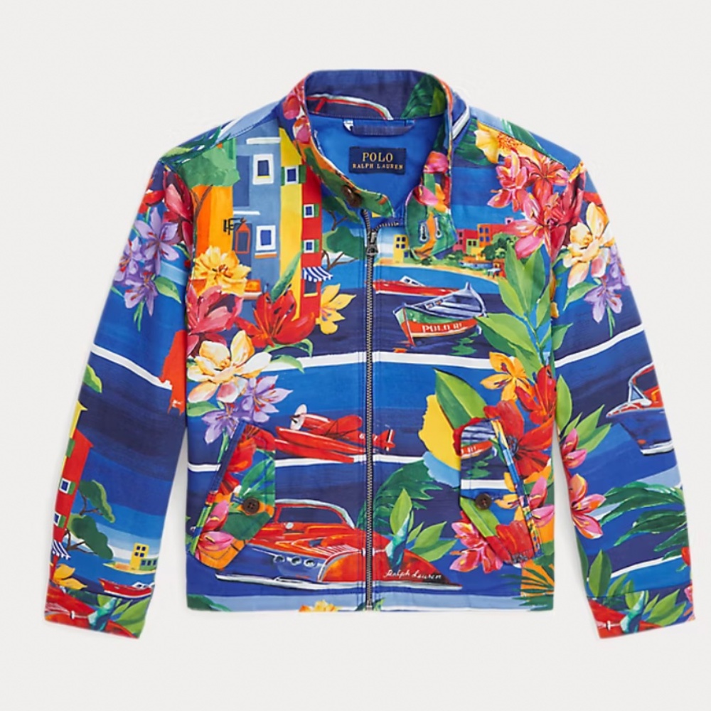 Ralph Lauren Polo Cotton Twill Graphic Jacket